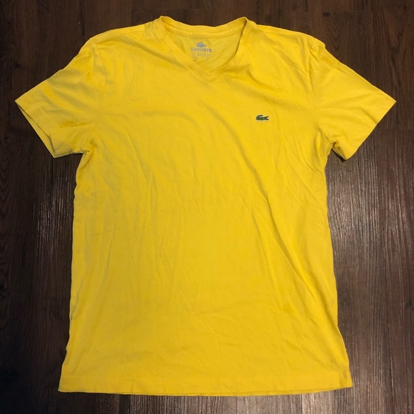 lacoste t shirt yellow